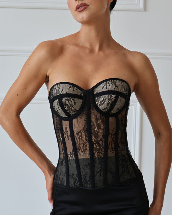 Floralshe®Sexy Lace Push-Up Corset